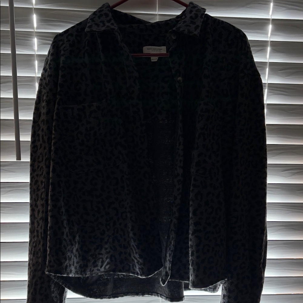 beachlunchlounge Black Leopard Teddy Jacket